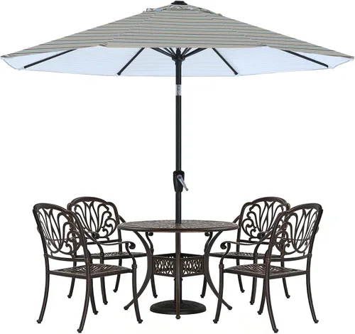 Miniatura 18 de ABCCANOPY Sombrilla de patio al aire libre de 7.5 pies, sombrilla de mesa con protección UV con manivela para una fácil instalación, adecuada