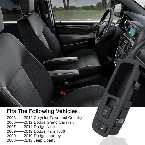 Miniatura 6 de Interruptor de ventana eléctrica, interruptor de bloqueo de puerta, lado del pasajero, compatible con Dodge Grand Caravan Chrysler Town & Country