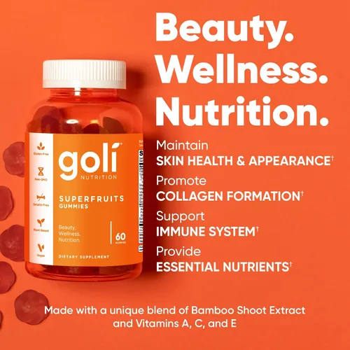 Miniatura 2 de Goli Nutrition - Gomita vitamínica SuperfRUITS de 60 quilates, con ingredientes potenciadores del colágeno. Radiar. Rejuvenecer. Refresca