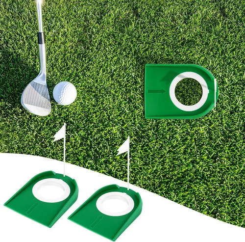 Miniatura 7 de Paquete de 2 tazas de golf con bandera para poner agujeros de golf para interiores