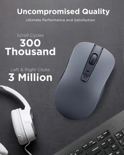Miniatura 3 de Lenovo Ratón recargable USB-C silencioso (WL500) - Botones silenciosos, recargable USB-C, agarre ambidiestro, DPI ajustable - Receptor