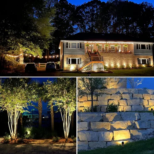 Miniatura 5 de SUNVIE Iluminación de paisaje de bajo voltaje de 3 W, focos LED de paisaje con conectores, impermeables, de bajo voltaje, luces de paisaje de 3000