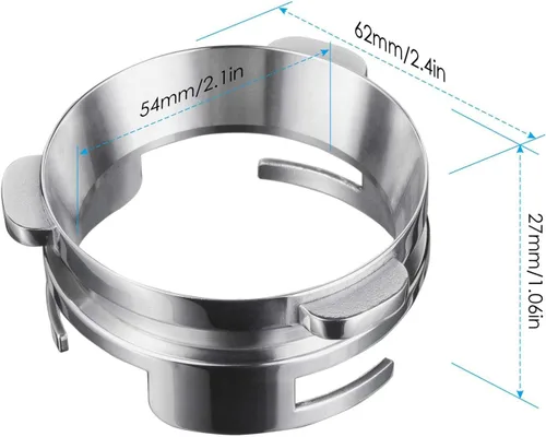 Miniatura 8 de Embudo dosificador manos libres, MATOW embudo dosificador de 54 mm con disparador para molinillo compatible con portafiltros Breville de 54 mm