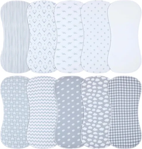 Juego de 10 paños para eructar para bebés niños y niñas - Paño orgánico para eructos de bebé, toallitas para bebé, trapos para eructos, paños