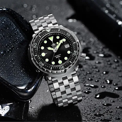 Miniatura 5 de ADDIESDIVE Relojes de buceo para hombre 1.870 in reloj de pulsera automático Nh35 impermeable 300 M luminiscente Chromalight Dial My-H5