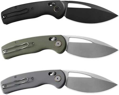 Miniatura 6 de Petrified fish PFP13 cuchillo plegable Viper, hoja de acero K110 de 3.5" lavada en piedra, mango G10, cuchillo de bolsillo para camping EDC al aire