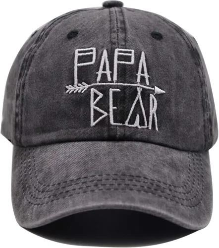 Miniatura 2 de OASCUVER Gorro de béisbol de algodón ajustable con diseño de mamá y papá