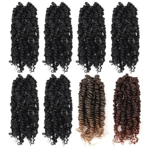 Miniatura 6 de ToyoTress Tiana Passion Twist Hair - Paquetes Combo de 10 Pulgadas(1B-6P+T27-1P-T30-1P) Pelo de Ganchillo Passion Twist, Extensión de Trenza