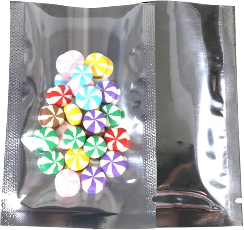 Miniatura 20 de QQ Studio 100 bolsas metálicas de Mylar con parte superior abierta y sellables (6x9cm (2.3x3.5"), 100x Kraft) 100 papel estraz