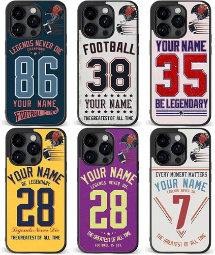 Miniatura 4 de Fundas personalizadas para teléfono con nombre de número, diseño de leyendas para iPhone 11 12 13 14 Pro Max Plus Mini X Xs Xr Samsung A02 A10 A13