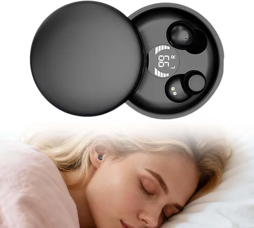 Miniatura 10 de Mini auriculares invisibles Bluetooth 5.4, auriculares con cancelación de ruido 2025 para dormir, cómodos mini auriculares inalámbricos para dormir