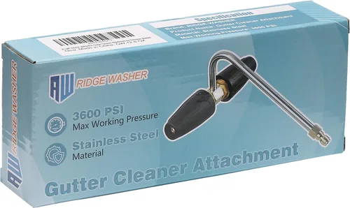 Miniatura 6 de RIDGE WASHER Accesorio limpiador de canalones para lavadora a presión, con 2 boquillas turbo giratorias, desconexión rápida de 1/4 pulgadas, 3600 PSI