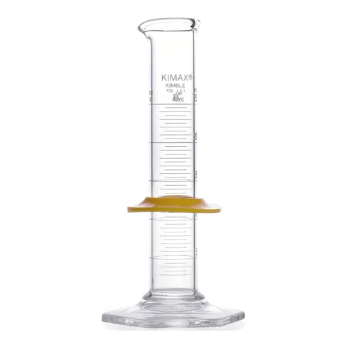 Kimble 20024-500 Cilindro graduado de escala métrica única clase B de vidrio, capacidad de 16.9 fl oz, intervalo de graduación de 25 a 16.9 fl oz