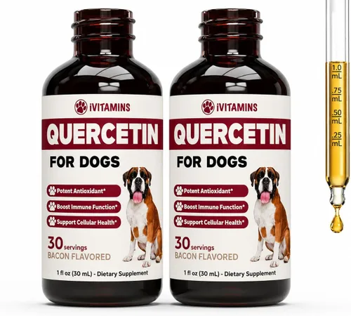 Miniatura 6 de Quercetina para perros – Quercetina para alergias de perros – Ayuda a apoyar la salud inmunológica, alivio de alergias, salud cardíaca y mucho más