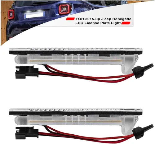 Miniatura 6 de Reemplazo de luz de matrícula LED para 2015 en adelante J'eep Renegade 6000 K xenón blanco llevó placa de matrícula luz trasera kit de lámpara