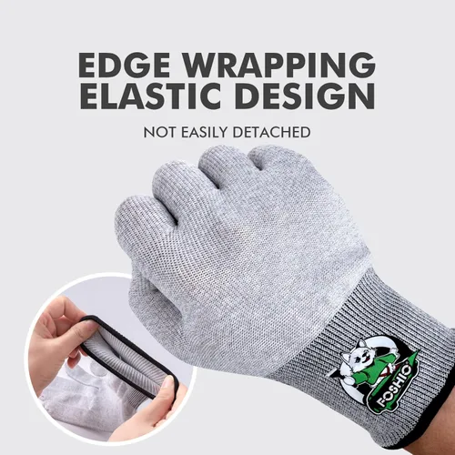 Miniatura 3 de FOSHIO Guantes de vinilo gris, guantes profesionales de fibra de carbono antiestáticos, guantes de envoltura sin polvo para envolver vinilo