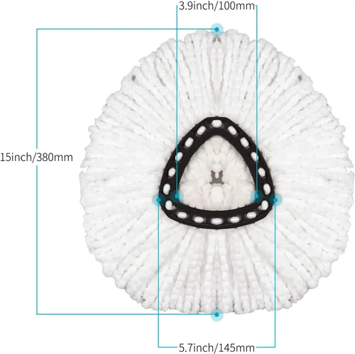 Miniatura 3 de Paquete de 3 repuestos para trapeador de cabeza de repuesto EasyWring Spin Mop Recambios