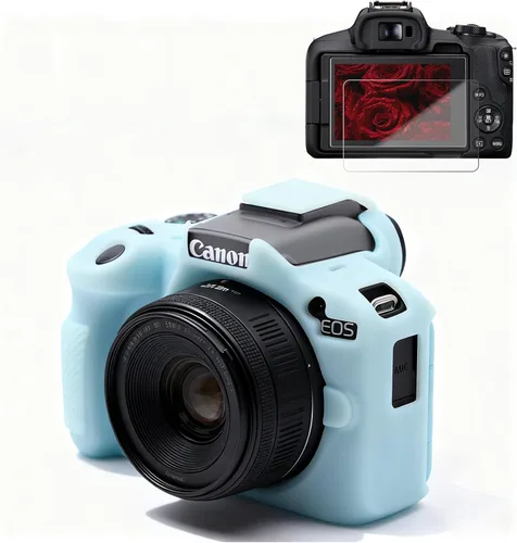 Miniatura 9 de Funda para cámara Canon EOS R50, funda protectora de silicona suave, antiarañazos, funda ajustada delgada con accesorios de protector de pantalla
