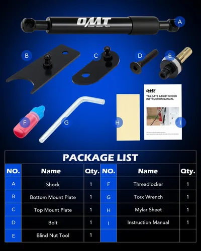 Miniatura 5 de Orion Motor Tech Asistencia de puerta trasera de camioneta, kit de asistencia de elevación de puerta trasera de camión compatible con Chevy
