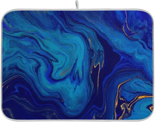 Miniatura 35 de Tapete de secado de platos súper absorbente, tapete de microfibra de secado rápido, 16 x 18 pulgadas, almohadilla de secado de platos de cocina