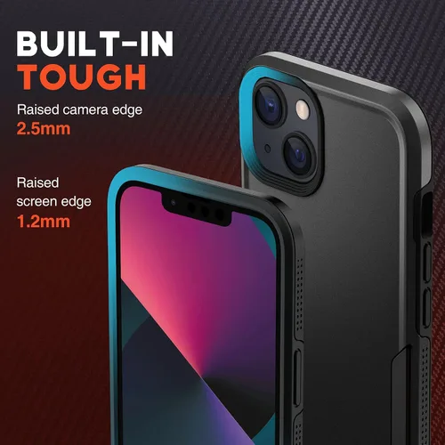 Miniatura 4 de NTG Funda compatible con iPhone 14 y iPhone 13, [estructura de protección de 2 capas] [anticaídas de grado militar], funda rígida y delgada