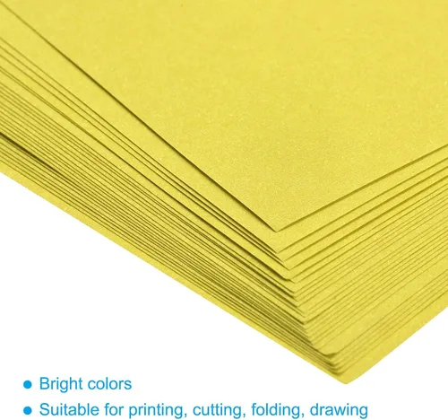 Miniatura 4 de MECCANIXITY 100 Hojas de Papel de Copia de Color 8.3 x 11.7 Pulgadas Papel de Impresora 80gsm Amarillo Limón para Impresión de Oficina, Copia
