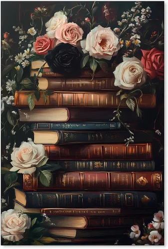 Miniatura 28 de Pósteres de lienzo de libro de Academia oscura, arte de pared floral botánico Moody botánico, pintura al óleo estética victoriana antigua
