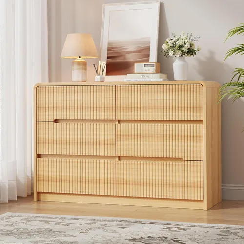 Miniatura 25 de OtterOasis Cómoda de madera negra para dormitorio, 5 cajones para almacenamiento de ropa, cómoda moderna con cajones anchos, cajones anchos