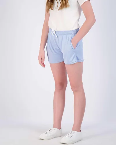 Miniatura 2 de Real Essentials Paquete de 4 pantalones cortos deportivos de malla para niñas con bolsillos