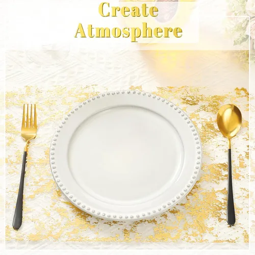 Miniatura 5 de Chengu Camino de mesa metálico de malla de 11 x 590 pulgadas, centros de mesa de escritorio para fiestas, fiestas nupciales, decoraciones de boda