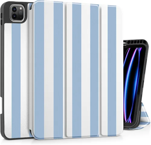 Miniatura 19 de Funda Tuiklol para iPad Pro de 12.9 pulgadas 2022 2021 2020 2018 6th / 5th / 4th / 3rd Gen Built in Pencil Holder Protective Stand Back Cover with