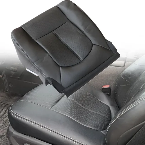 Miniatura 3 de NLQR Fundas de asiento de repuesto para el lado del conductor y del pasajero, color negro, compatible con Ford F250 F350 F450 F550 Lariat 2011 2012