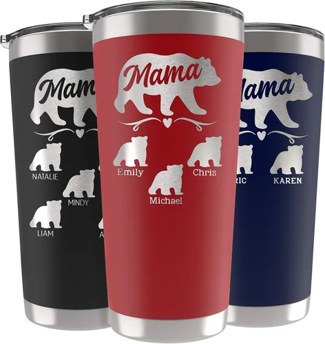 Miniatura 12 de Vaso de Mamá Oso, vaso personalizado para mamá Oro Rosa