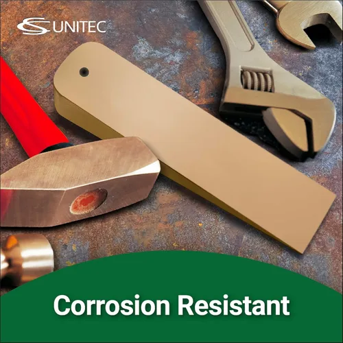 Miniatura 5 de CS Unitec Cuña de brida de bronce de aluminio antichispas con orificio para cordón Herramienta de soldadura de accesorios de tubería de metal