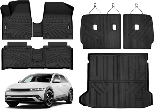 Auxko Alfombrillas para Todo Clima Alfombrilla de Carga con Alfombrilla de Respaldo para Hyundai Ioniq 5 (Consola Central Inmóvil, No para Limited)
