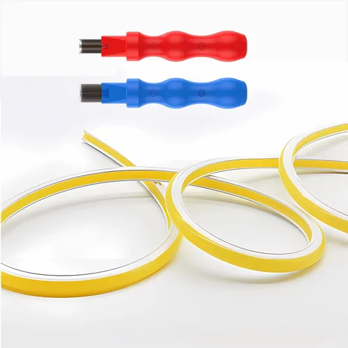 Miniatura 10 de JARBIH Cubierta de tira de luz LED flexible de neón separada, 16.4 pies 0.236 in sin desgaste, cubierta de difusor de silicona flexible con 2
