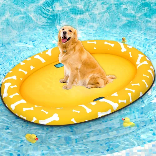 Miniatura 10 de Pet Soft Balsa flotante para perros – Flotador inflable de natación para perros para el verano (patas)