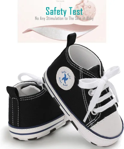 Miniatura 3 de Zapatos de lona para bebés recién nacidos, suela suave, para los primeros pasos, zapatos planos para niños pequeños, zapatos de mezclilla unisex