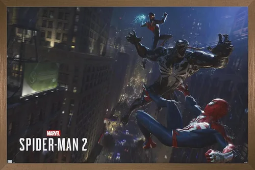 Miniatura 14 de Marvel's Spider-Man 2 - Póster de pared de lucha con veneno, 34 pulgadas de largo x 22.4 pulgadas de ancho, paquete de póster y montaje prémium