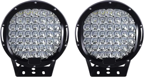 Miniatura 3 de Black Horse Atlas - Barra antivuelco (incluye 9 unidades, luz LED redonda, negra, compatible con Nissan Frontier ATR22-PL69B 2022-2024)