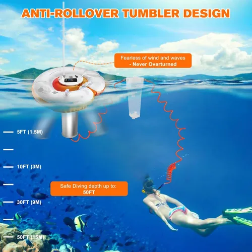 Miniatura 3 de Sistema de ventilación de buceo, dispositivo portátil de respiración subacuática pulmonar sin tanque con tubo de 50 pies de largo, compresor de aire