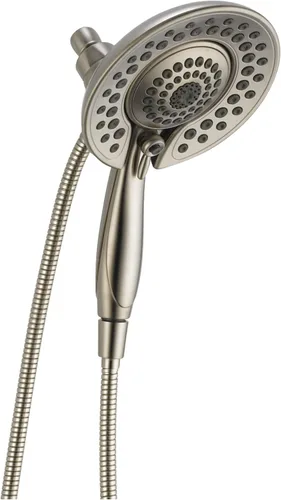 Miniatura 8 de Delta In2ition - Cabezal de ducha doble 2 en 1 de 5 ajustes con rociador de mano, cabezal de ducha desmontable negro mate con manguera, cabezal