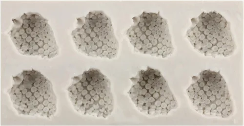 Miniatura 5 de Sijiangmold Moldes de silicona de fresa 3D - Moldes para fondant de flores de fresa - Juego de 4