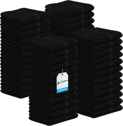 Miniatura 16 de Avalon Towels Toallitas de Algodón – (Paquete de 24) Tamaño 12x12 Pulgadas, 100% Algodón Hilado en Anillo, Toallitas Faciales Suaves y Absorbentes