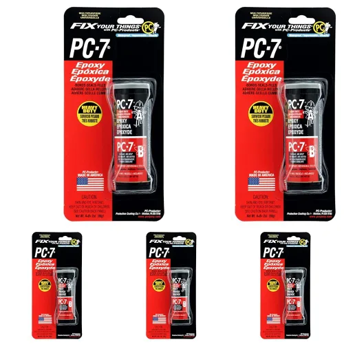 Miniatura 13 de PC Products PC-7 Kit de pasta adhesiva epoxi con aplicador, resistente de dos partes, 1 libra en dos latas, gris carbón