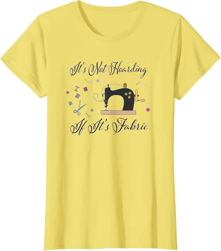 Miniatura 45 de It's Not Hoarding If Its - Camiseta de costura para acolchado, Blanco, S