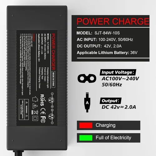 Miniatura 4 de Adaptador de corriente de 42V 2A Bird&Lime, compatible con Lime-S, Skip, Spin, M365, Bird Charger, Lime Charger, Ninebot