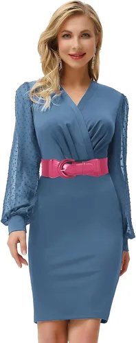 Miniatura 31 de GRACE KARIN Cinturón de cincha elástico ancho para mujer, cinturón vintage con hebilla gruesa de 3 pulgadas, S-XXXXL