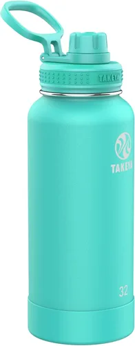 Miniatura 15 de Takeya Actives - Botella de agua de acero inoxidable, con aislamiento térmico y tapa de boquilla, capacidad de 24 onzas, color azul piedra Piedra