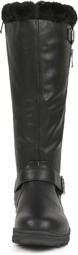 Miniatura 3 de DREAM PAIRS Botas altas hasta la rodilla con cierre de cremallera totalmente forradas de piel para mujer Nieve